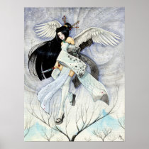 Poster van de Kunst van Ninja van de sneeuw & van 