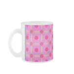Pretty Pink Polka Dot Plaid Coffee Mug