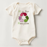 R is for Recycle Organic Baby Onesie Tshirts