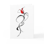Red Rose Lady Tribal Tattoo for Valentines Day 2 Greeting Card