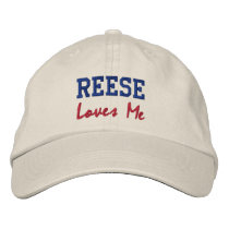 Reese houdt van me borduurde de Hoed van de Naam/G Geborduurde Basebal Pet