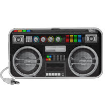 retro het gettozandstraler van de boomdoos boombox