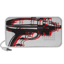 Retro Ray Gun Doodle Speakers