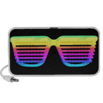 retro regenboog stelt de jaren '80 van de glazenja