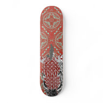 Retro Rood Gestreept Skateboard