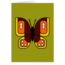 retro vlinder 02 kaart
