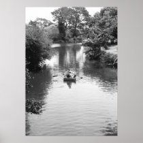Roeiboot in de affiche van het Park Poster