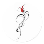 Rood nam Dame Tribal Tattoo voor de Dag van Valent Sticker
