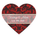 Rood nam Elegantie toe - pas aan zazzle_sticker