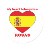 Rosas Round Stickers