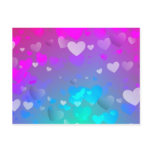 Roze en Blauwe Harten Wens Kaarten
