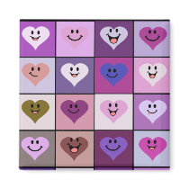 Roze en Paarse Harten Smiley