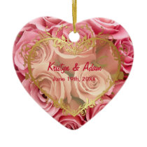 Roze nam Elegantie toe - pas aan Kerstboom Ornament