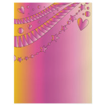 Roze ontwerp met harten en sterren