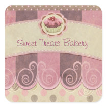 Roze Sticker Cupcake