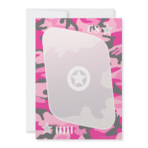 Roze Uitnodigingen Camo