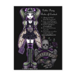 Sadies' Rules of Conduct Gothic Skull Faery Postcard