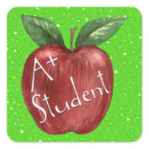 School - Leraar - SRF Vierkante Sticker