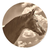 Schoonheid in de wolken ronde sticker