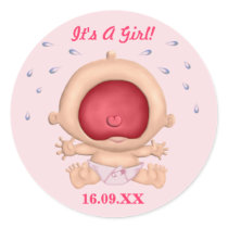 Schreeuwend Baby is het een Sticker van het Meisje