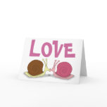 Slakken in de Kaart van de Groet van de Liefde