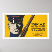 Sluit me aan bij me - de Marine van de V.S. Print