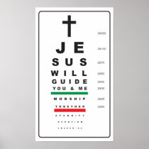 snellen ooggrafiek Jesus - affiche Poster