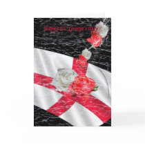 St. George de Engelse Vlag van de Dag en rozenwit 
