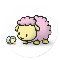 Sticker - de Schapen en het Mamma van het Baby