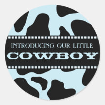 Sticker van het Baby shower van de Cowboy van de D