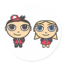 Stickers van het Karakter van de Cartoon van de sc