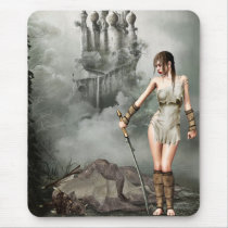 strijder en draak muismat