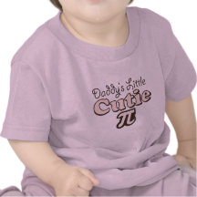 T-shirt van het Baby van Cutie Pi van de papa Wein