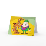 The Easter Rabbit and Humpty Dumpty greeting card