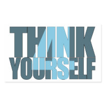 THIK4YOURSELF RECHTHOEKIGE STICKERS