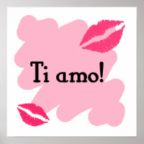 Ti amo - de Italiaanse liefde van I u Afdruk