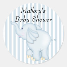U bent het Uitgenodigde Blauwe Baby shower van de  Ronde Sticker