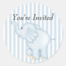 U bent het Uitgenodigde Blauwe Baby shower van de  Sticker