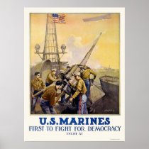 U.S. Marine - eerst om voor Democratie te vechten Posters