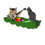 Uil plus Pussycat (boot), donker overhemd