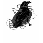 Urban Artistic LoneCrow Black T-Shirt