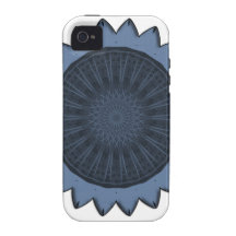 Van de "blauwe Zonnebloem" het VectorArt. Case-Mate iPhone 4 Hoesjes