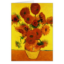 Van Gogh; Stilleven: Vaas met 15 Zonnebloemen Kaart