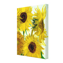 Van Gogh: Vaas met Twaalf Zonnebloemen Stretched Canvas Afdrukken
