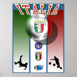 Van het kunstwerkcalcio van Italië van de de werel Poster