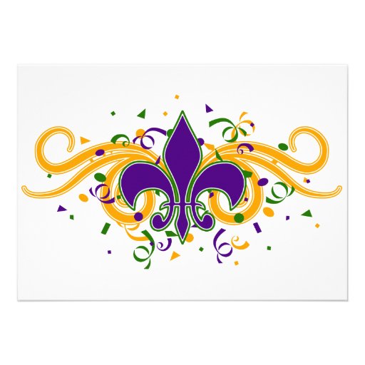 Van Mardi van Gras fleur-DE-Lis- Uitnodiging