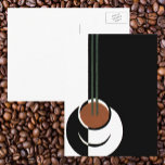 Vintage Kop van Koffie; Zwart-wit Art deco