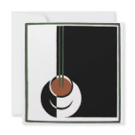 Vintage Kop van Koffie; Zwart-wit Art deco
