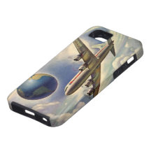 Vintage Vliegtuig die rond de Wereld in Wolken vli Case-Mate iPhone 5 Hoesjes