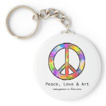 Vrede, Liefde & Kunst Keychain